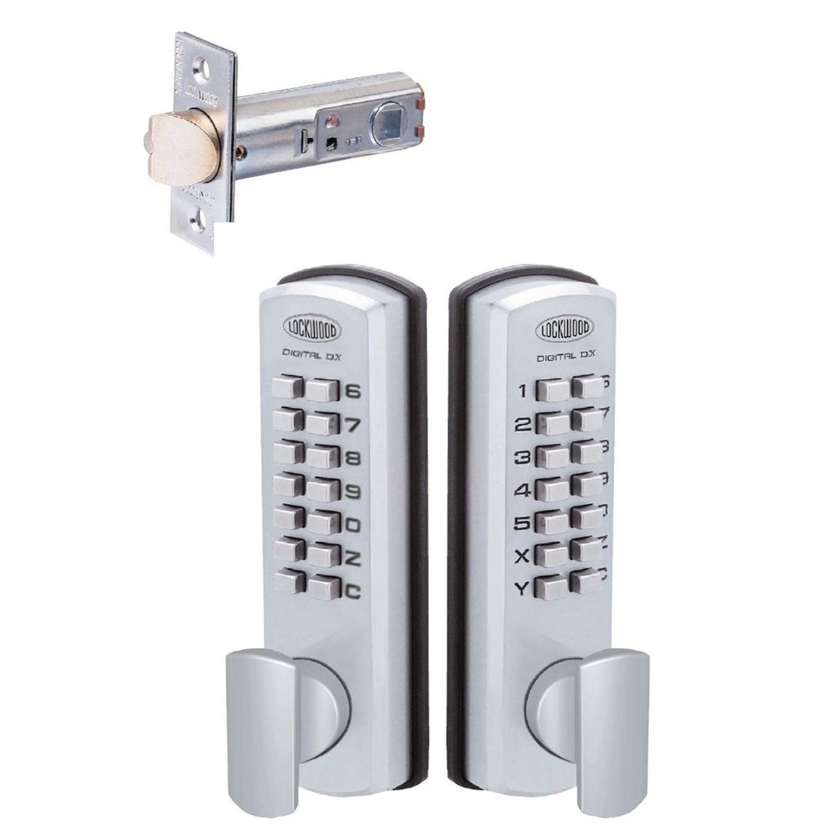 Lockwood Digital Lockset Double Keypad Satin Chrome gallery detail image