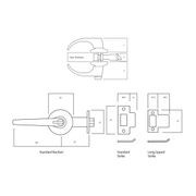 Lockwood 930 Series Entrance Lever Set Satin Chrome Fire Rated 930SC gallery detail image