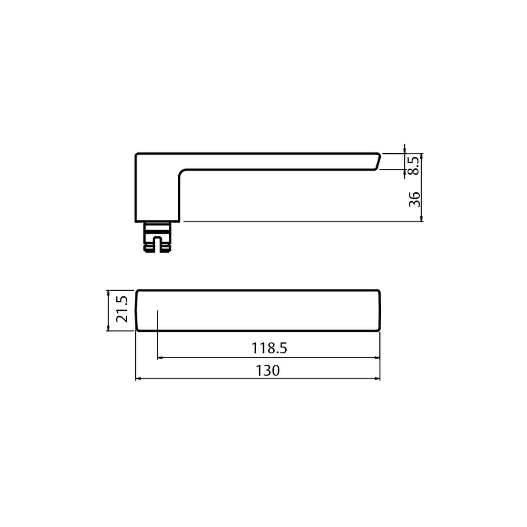 Lockwood 101 Door Lever on Round Rose Full Set gallery detail image