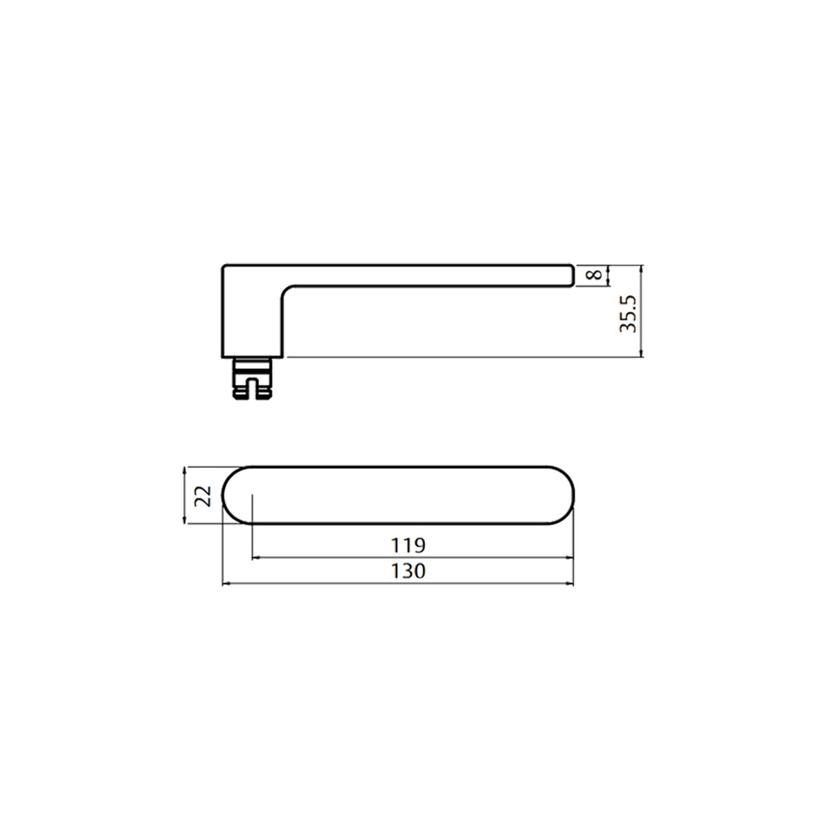 Lockwood Symphony 106 Door Lever on Round Rose Full Set gallery detail image