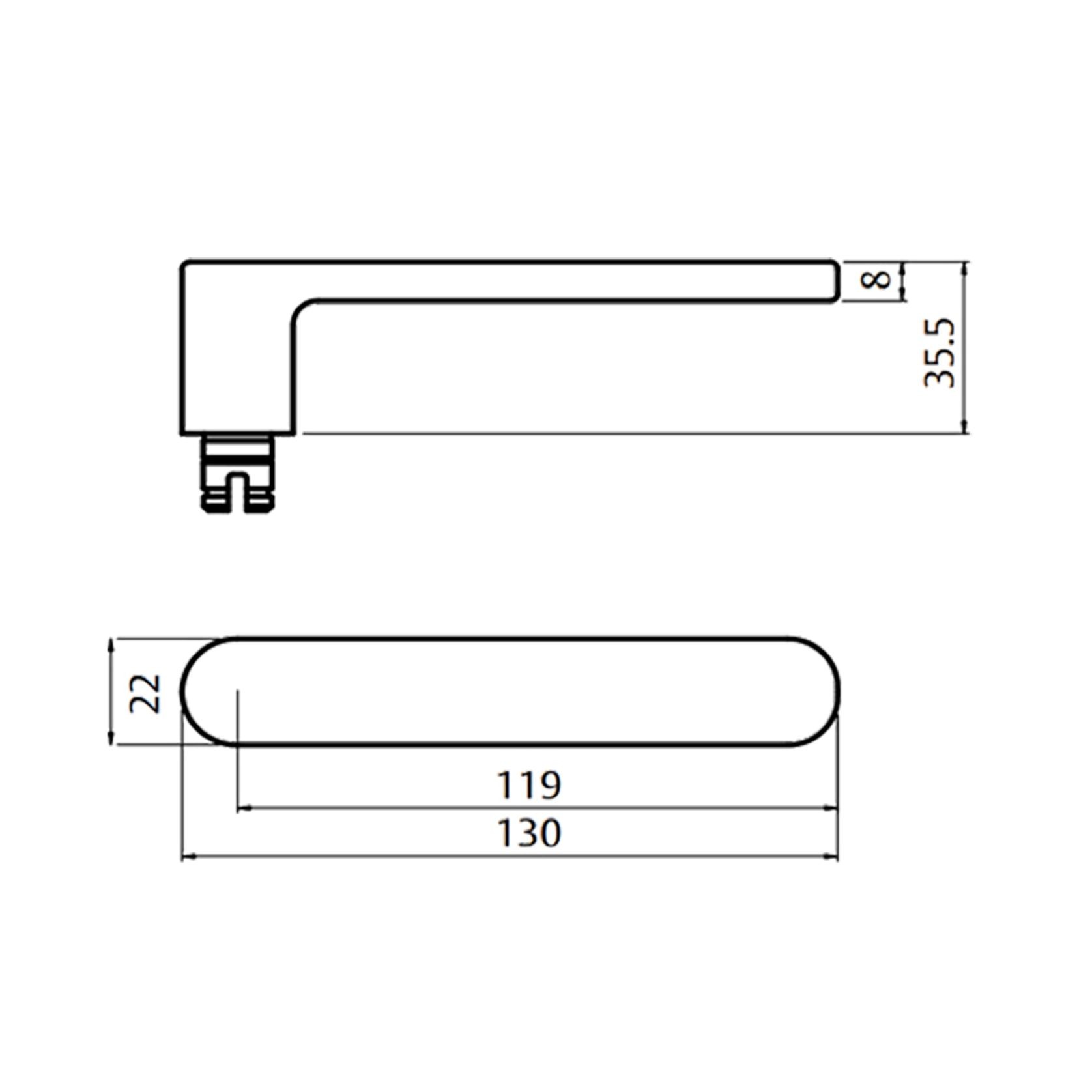 Lockwood Symphony 106 Door Lever on Round Rose Full Set gallery detail image