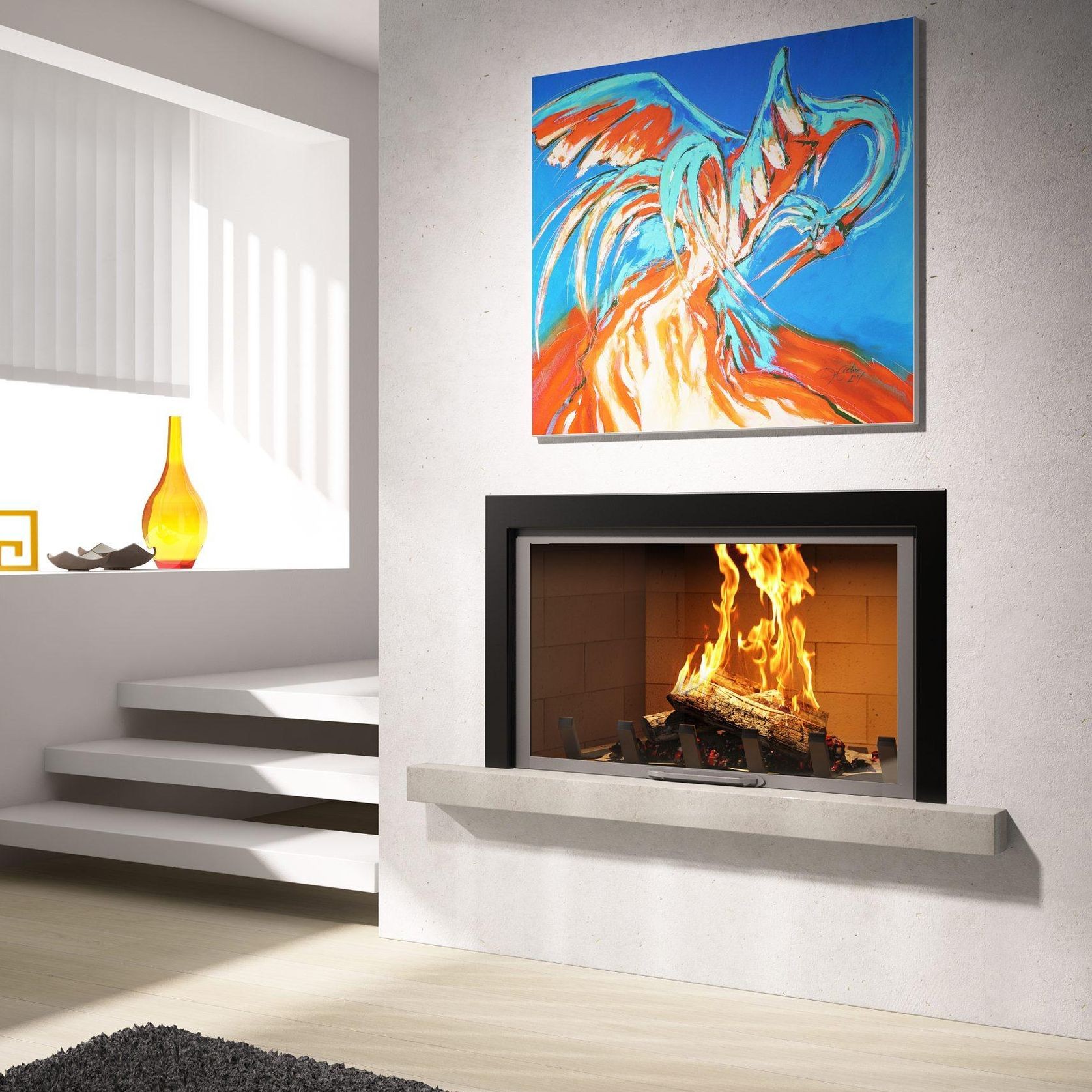 Axis H1200  Single Sided Fireplace gallery detail image