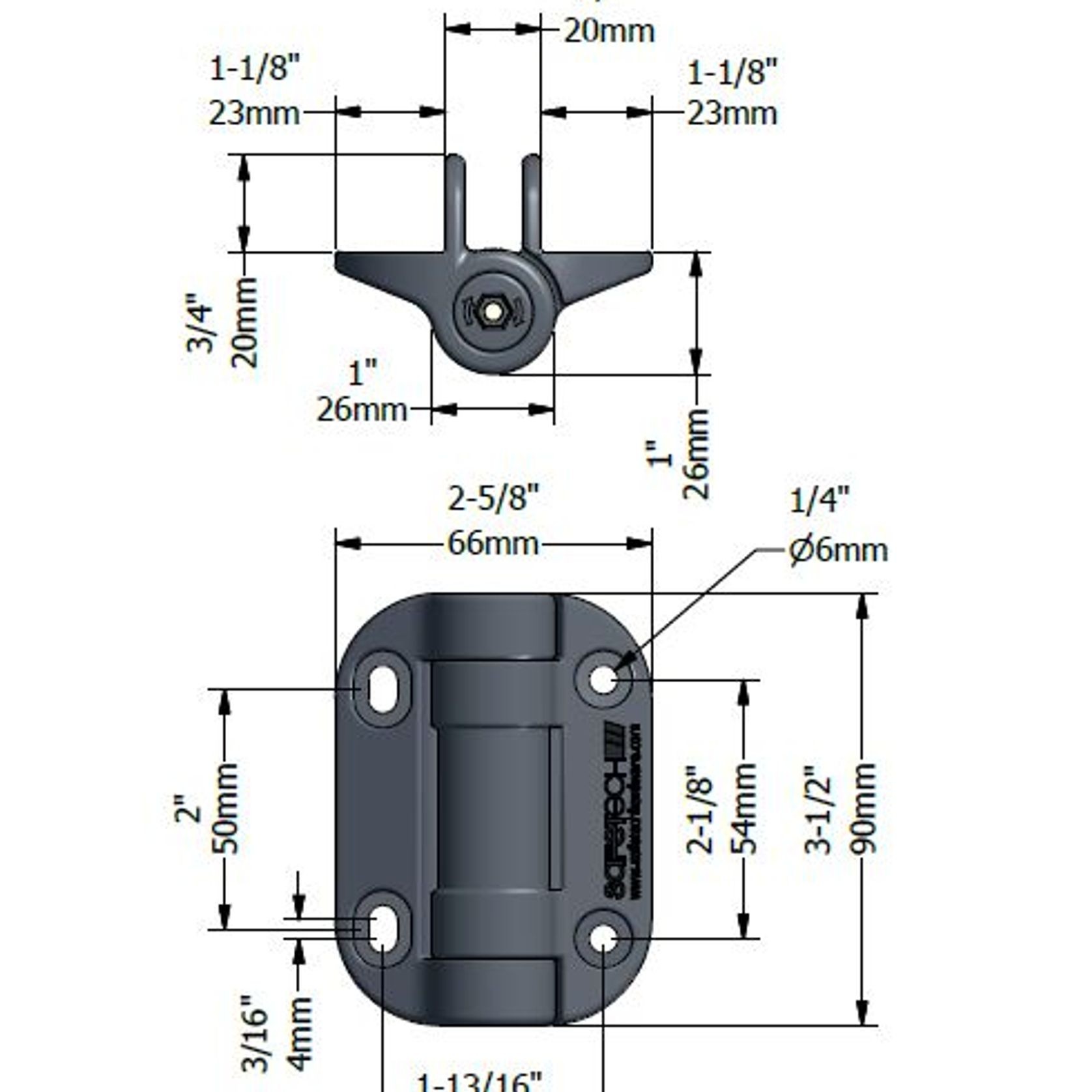Adjustable Heavy Duty Gate Hinge - Pair gallery detail image