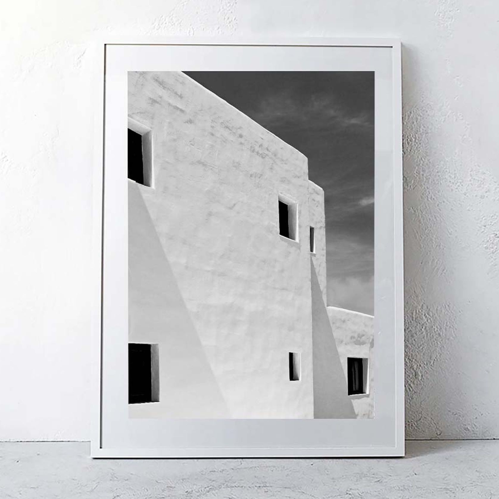 'Afternoon Light' Ibiza / B & W Framed Print gallery detail image