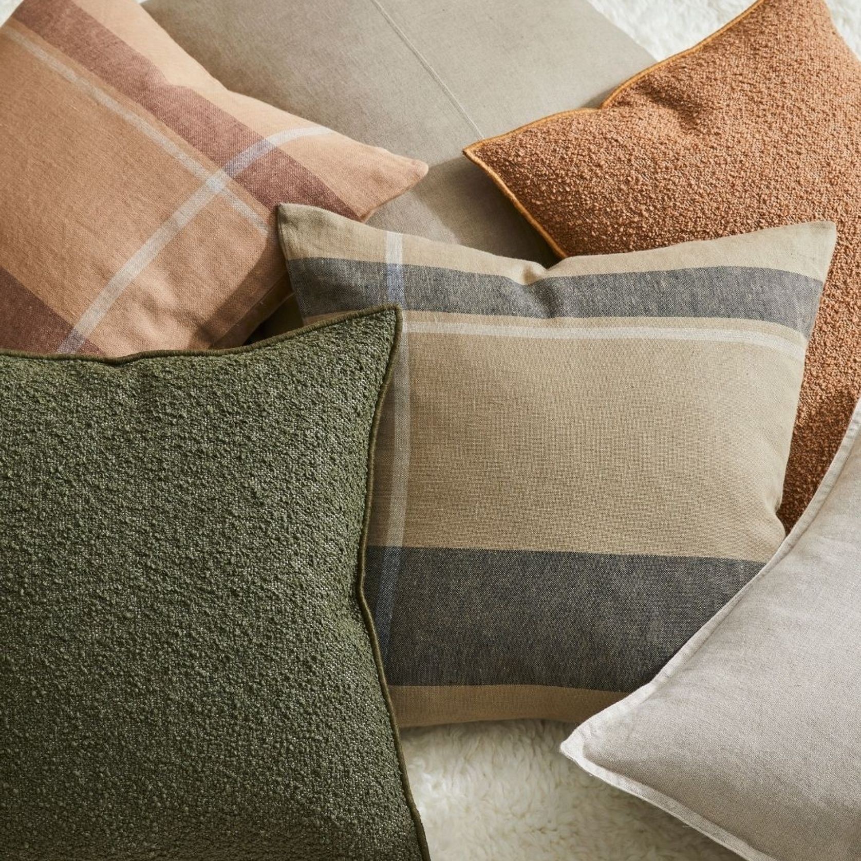 Weave Home Alberto Boucle Cushion - Copper | 50 x 50cm gallery detail image