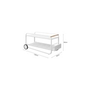 Outdoor Bar Cart Serving Trolley 120 x 50 x 60cm gallery detail image