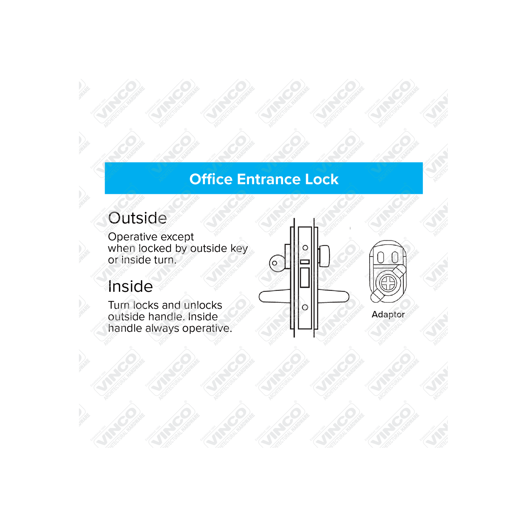 Office Entrance Lockset(Solid) ArchiPro AU