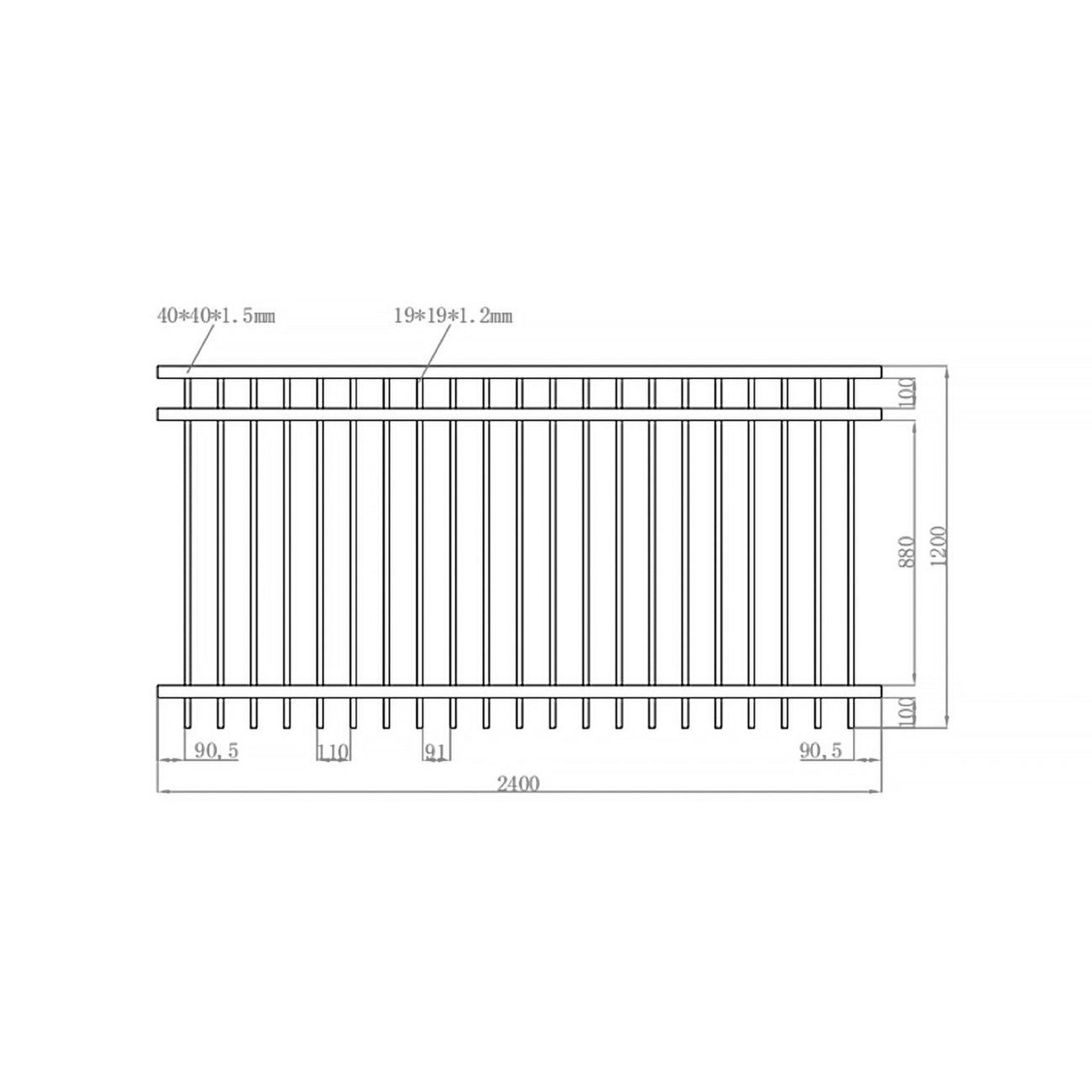 Aluminium Pool Fence Panel - Vertical(DIY) gallery detail image