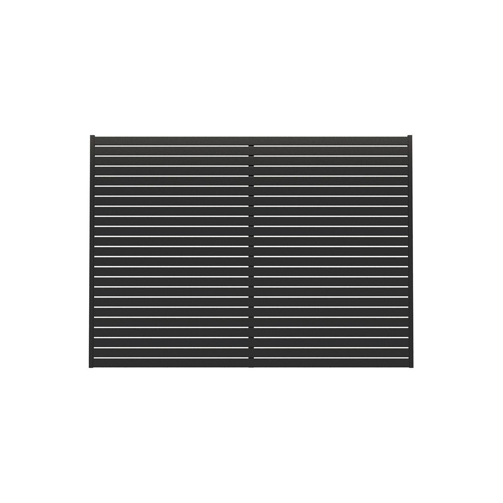 Aluminium Slat Privacy Fence Panel - Horizontal gallery detail image