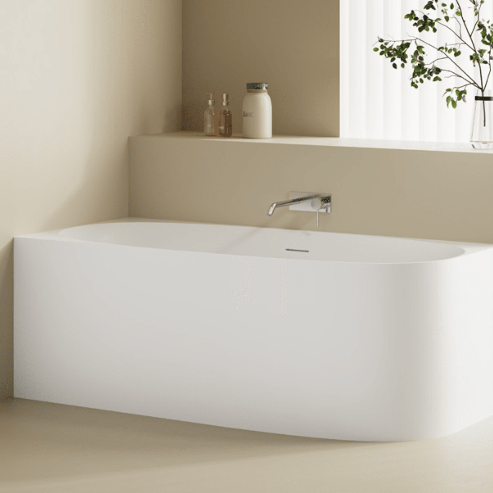 Alvina Left Back-to-wall Corner 1600mm - OV8033LBW gallery detail image