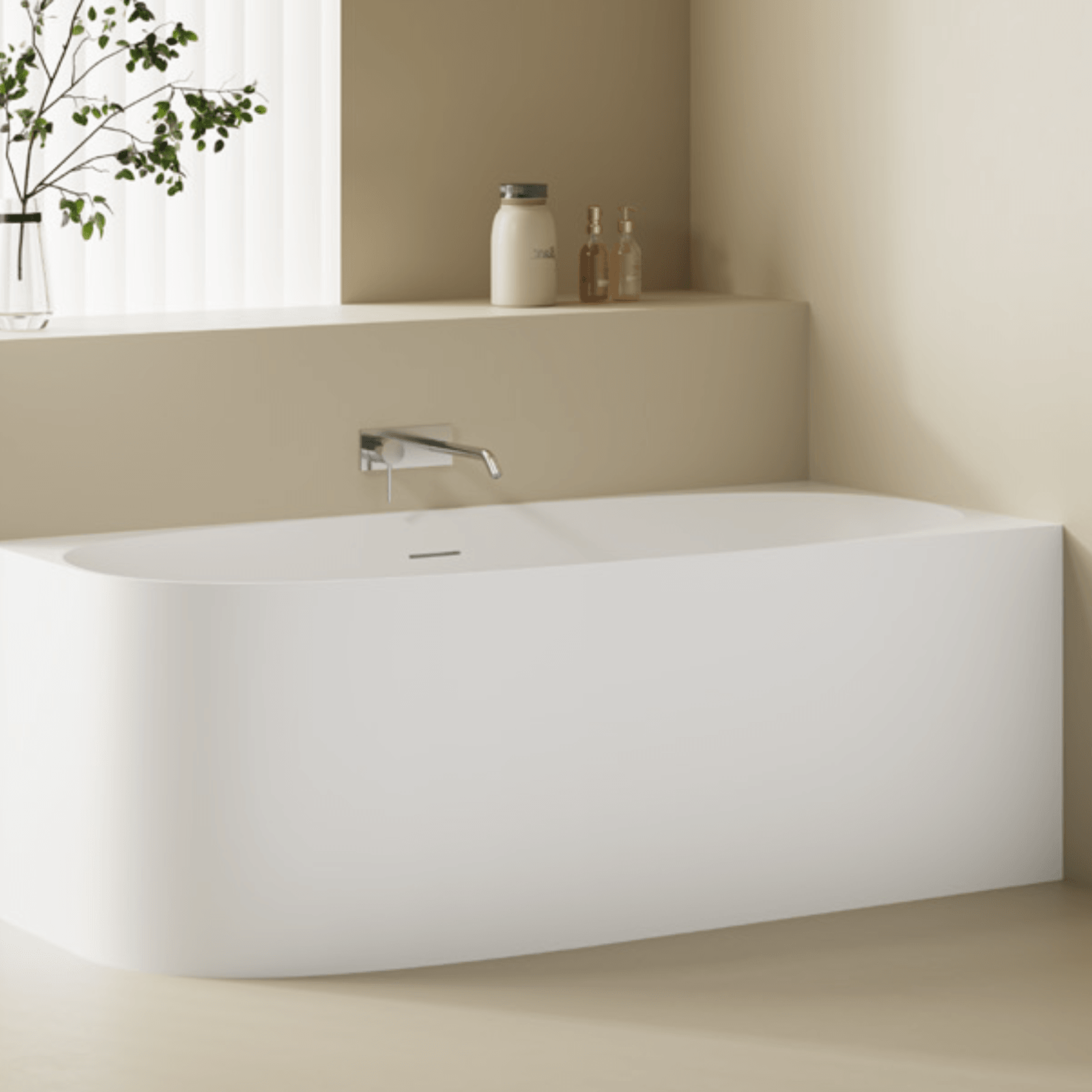 Alvina Right Back-to-wall Corner 1600mm - OV8033RBW gallery detail image