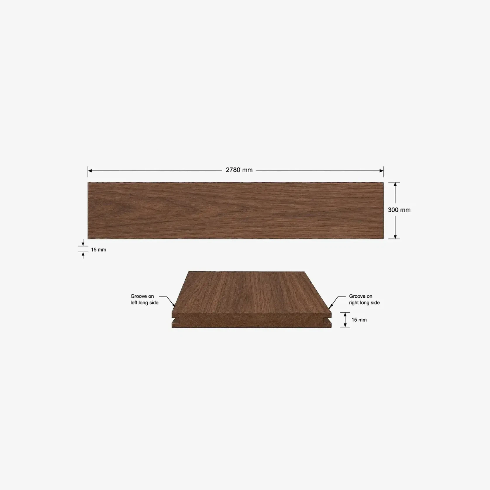 American Walnut Veneer T&G Wall Panel UV-Coated A/BB gallery detail image