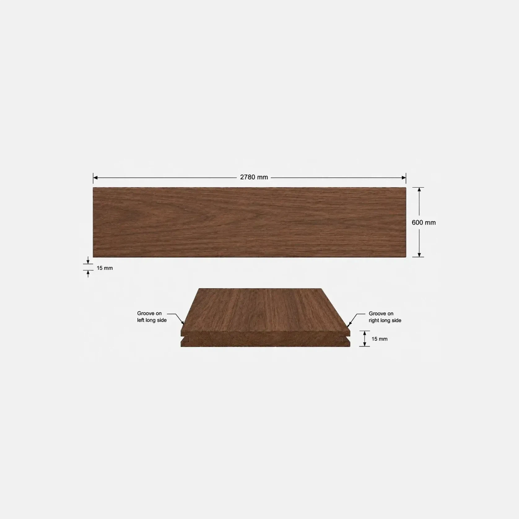 American Walnut Veneer T&G Wall Panel UV-Coated A/BB gallery detail image