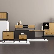 AMSTER Sideboard Buffet 160cm - Natural & Black gallery detail image