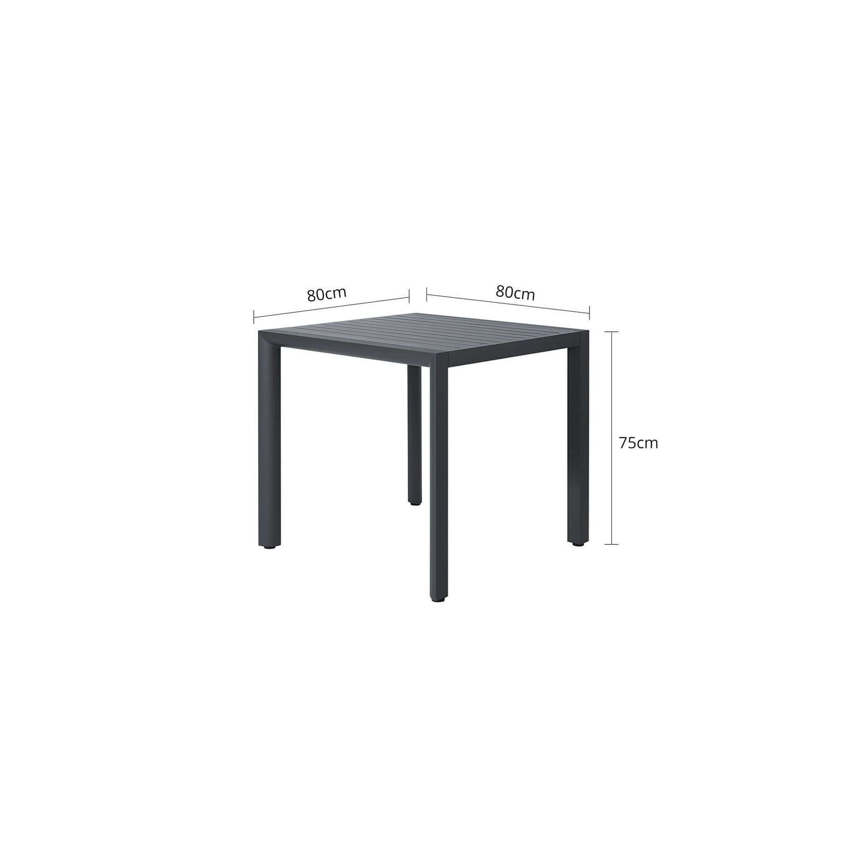 Arcus Aluminium Outdoor Patio Dining Table 80cm gallery detail image
