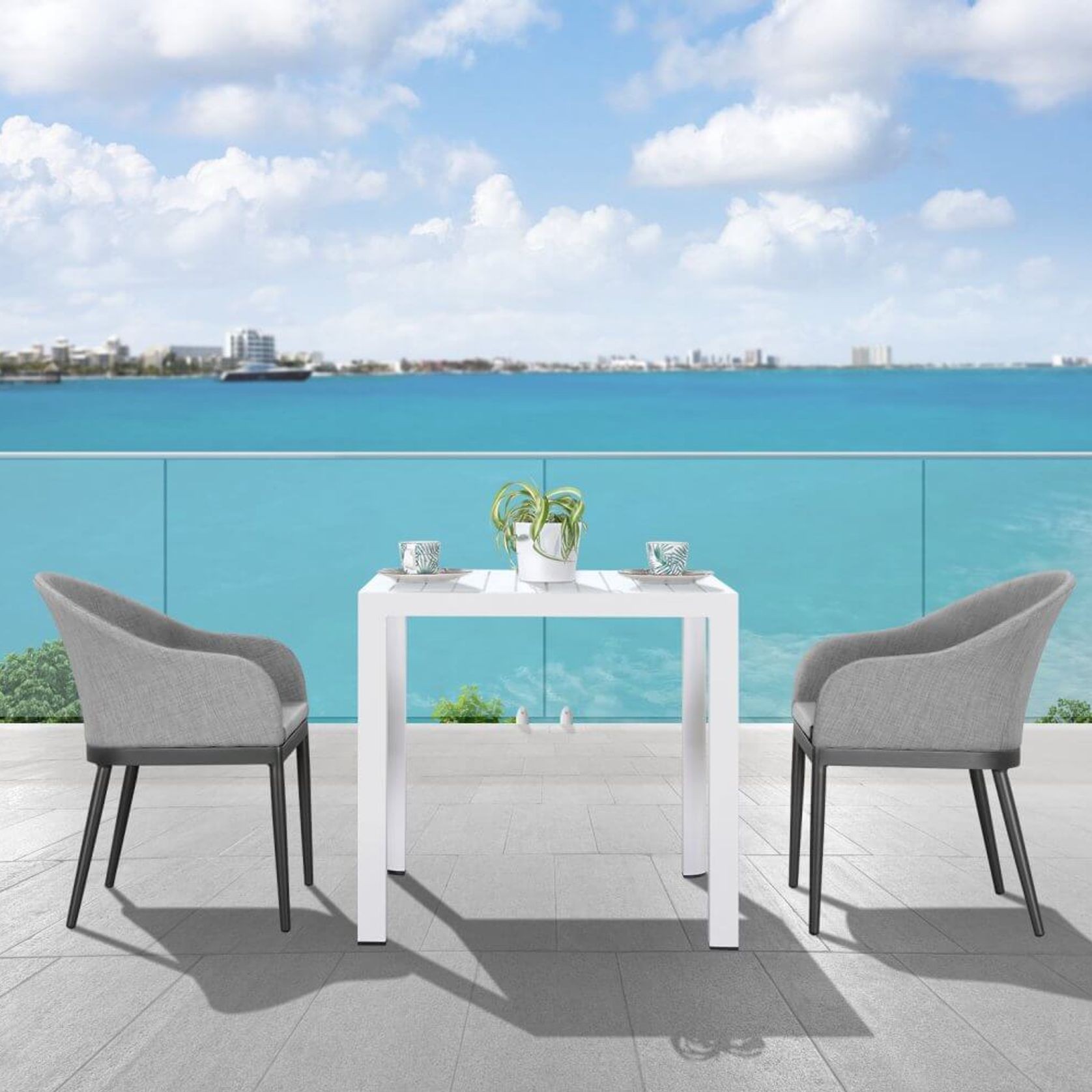 Arcus Aluminium Outdoor Patio Dining Table 80cm gallery detail image