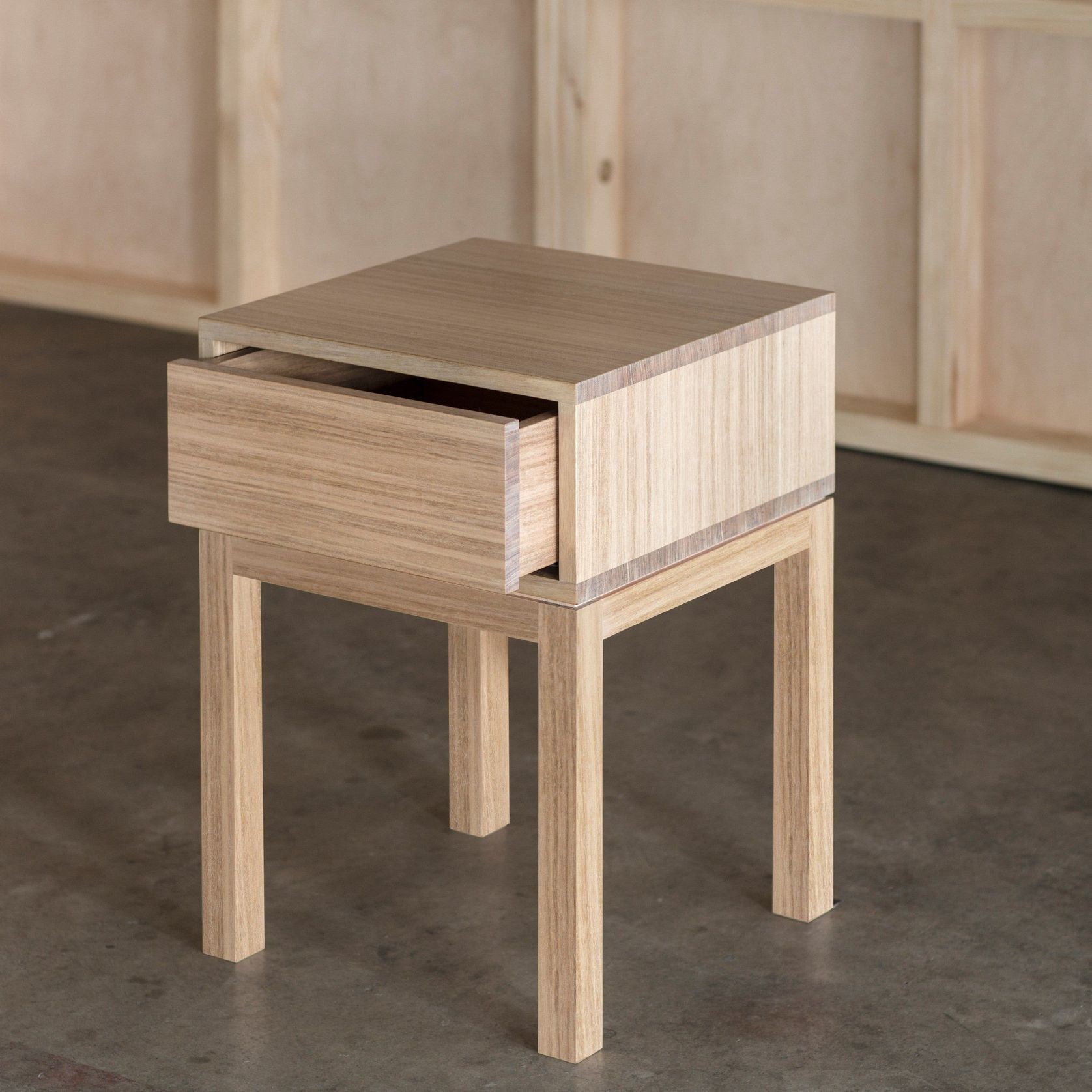 Huey Single Timber Bedside Table gallery detail image