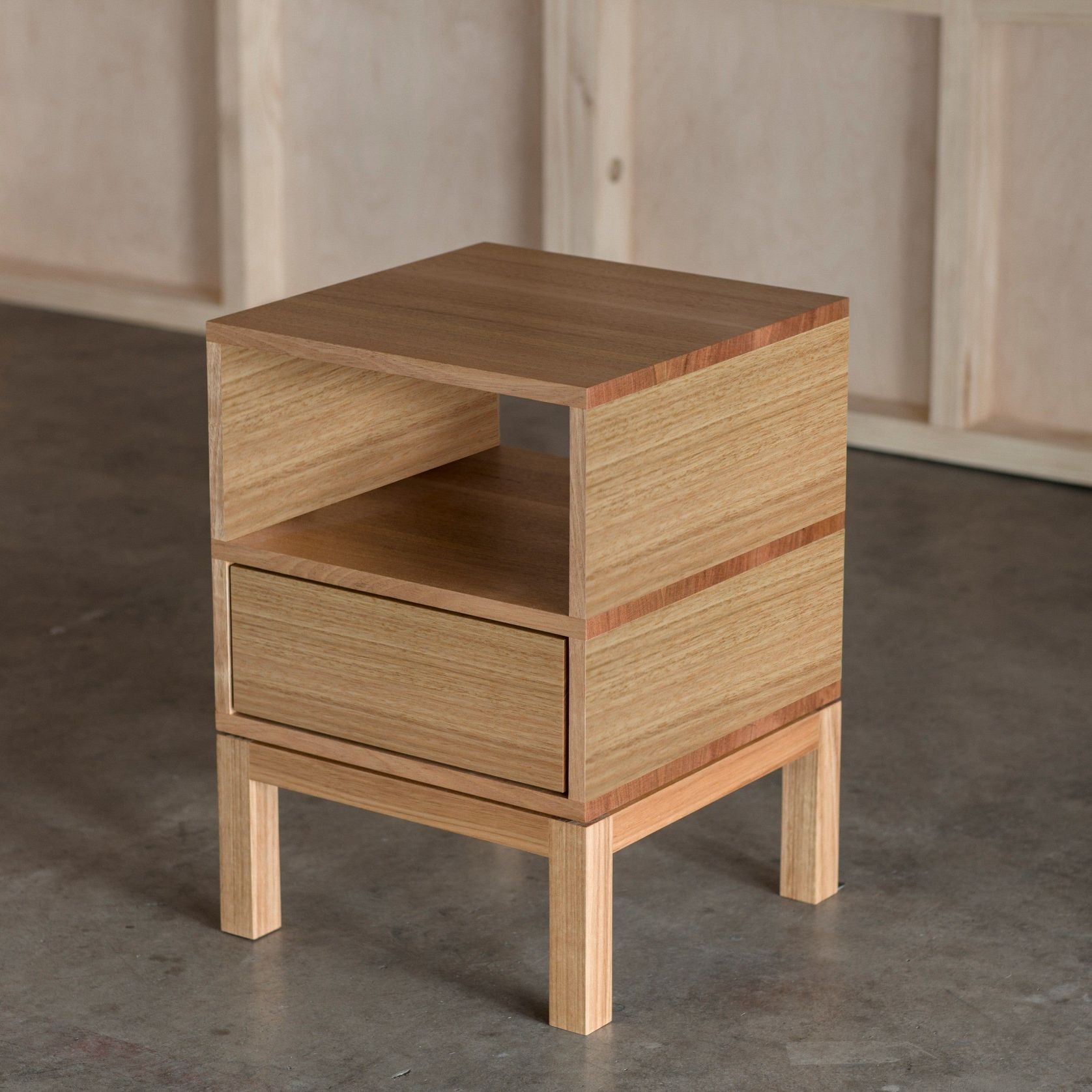 Huey Double Timber Bedside Table gallery detail image