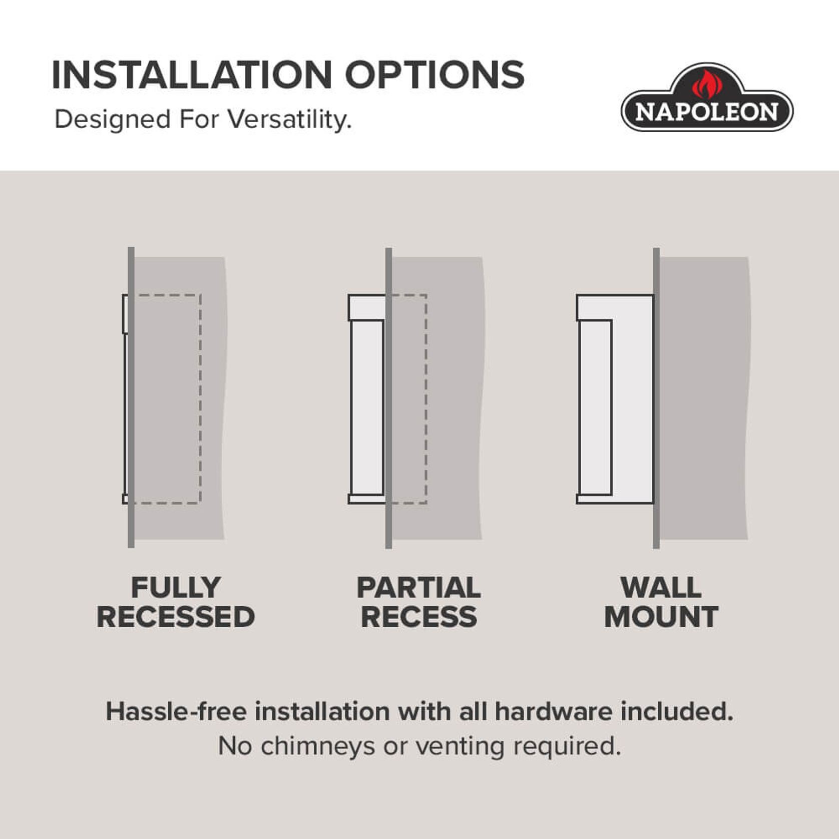 Astound 50 FlexMount Electric Fireplace gallery detail image