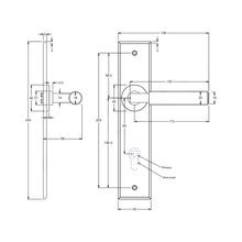 Iver Berlin Door Lever on Chamfered Backplate gallery detail image