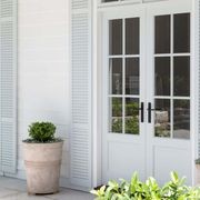 Iver Annecy Door Lever on Stepped Backplate Privacy Brushed Chrome 12244P85 - Customise to your need gallery detail image