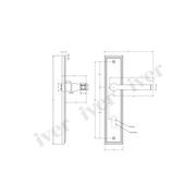 Iver Annecy Door Lever on Stepped Backplate Privacy Brushed Chrome 12244P85 - Customise to your need gallery detail image