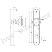 Iver Paddington Door Knob on Oval Backplate Privacy Satin Nickel 14832P85 - Customise to your needs gallery detail image