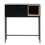 BATLEY Study Desk Console 91.5cm - Black & Natural gallery detail image