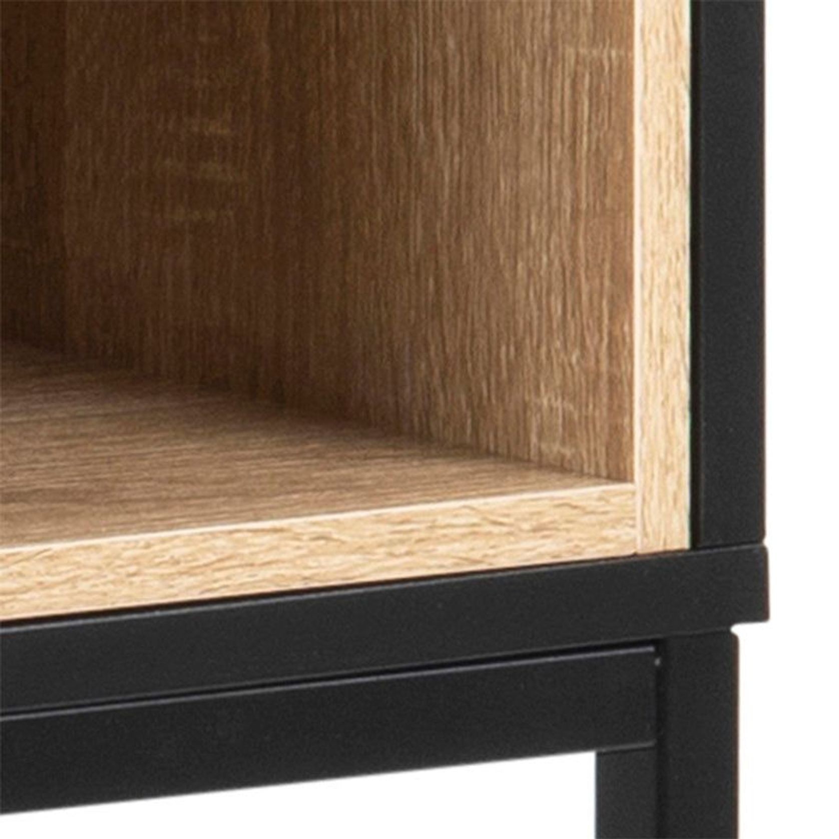 BATLEY Study Desk Console 91.5cm - Black & Natural gallery detail image