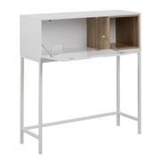 BATLEY Study Desk Console 91.5cm - White & Natural gallery detail image