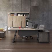 BAXTER Display Cabinet 190cm - Acacia & Carbon Grey gallery detail image