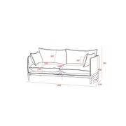 SINCLAIR 2 Seater Sofa in Grey gallery detail image