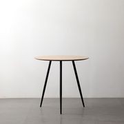 GINNY Round Dining Table 80cm - Natural & Black gallery detail image