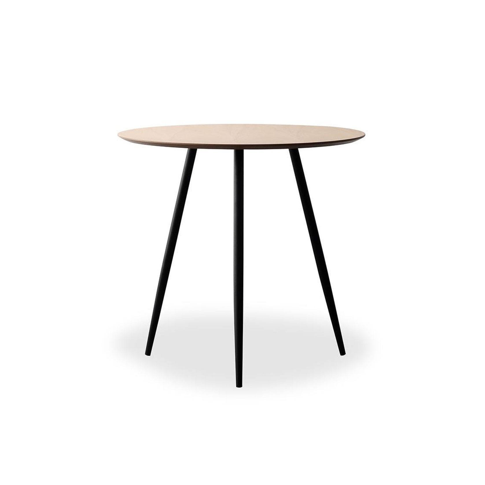 GINNY Round Dining Table 80cm - Natural & Black gallery detail image