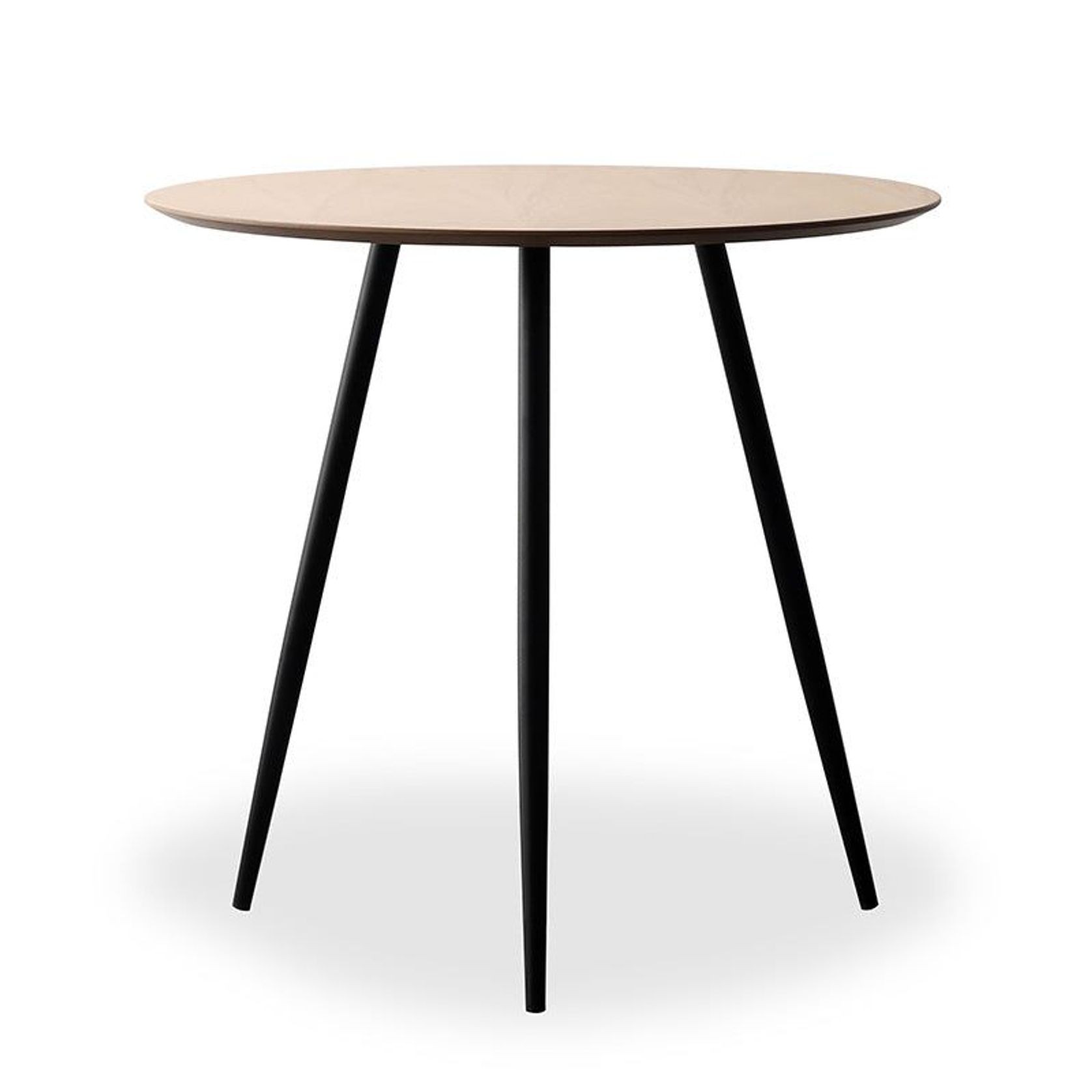 GINNY Round Dining Table 80cm - Natural & Black gallery detail image