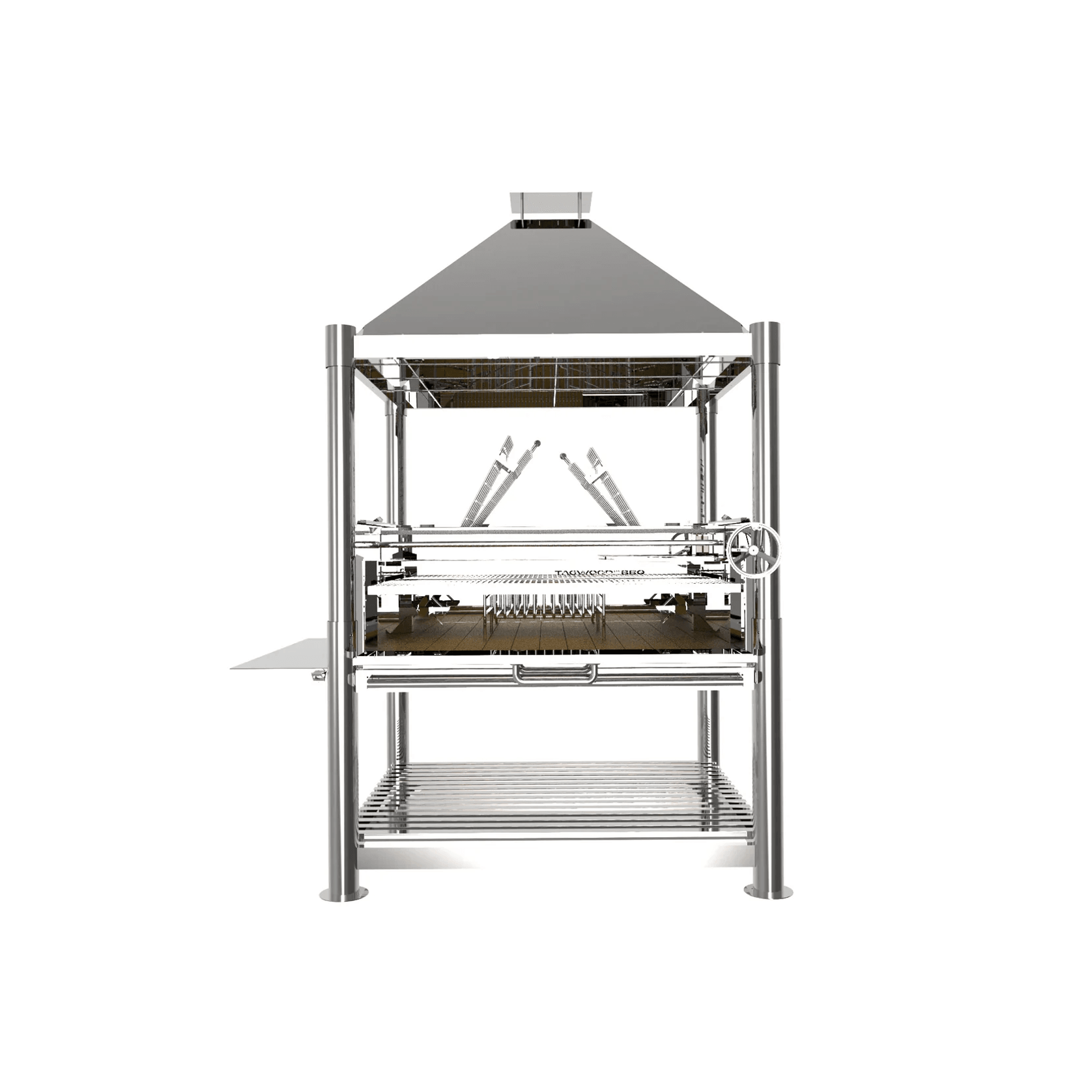 Tagwood BBQ XL Argentine Wood Fire & Charcoal Grill all Stainless Steel | BBQ22SS gallery detail image
