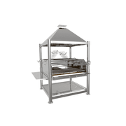 Tagwood BBQ XL Argentine Wood Fire & Charcoal Grill all Stainless Steel | BBQ22SS gallery detail image