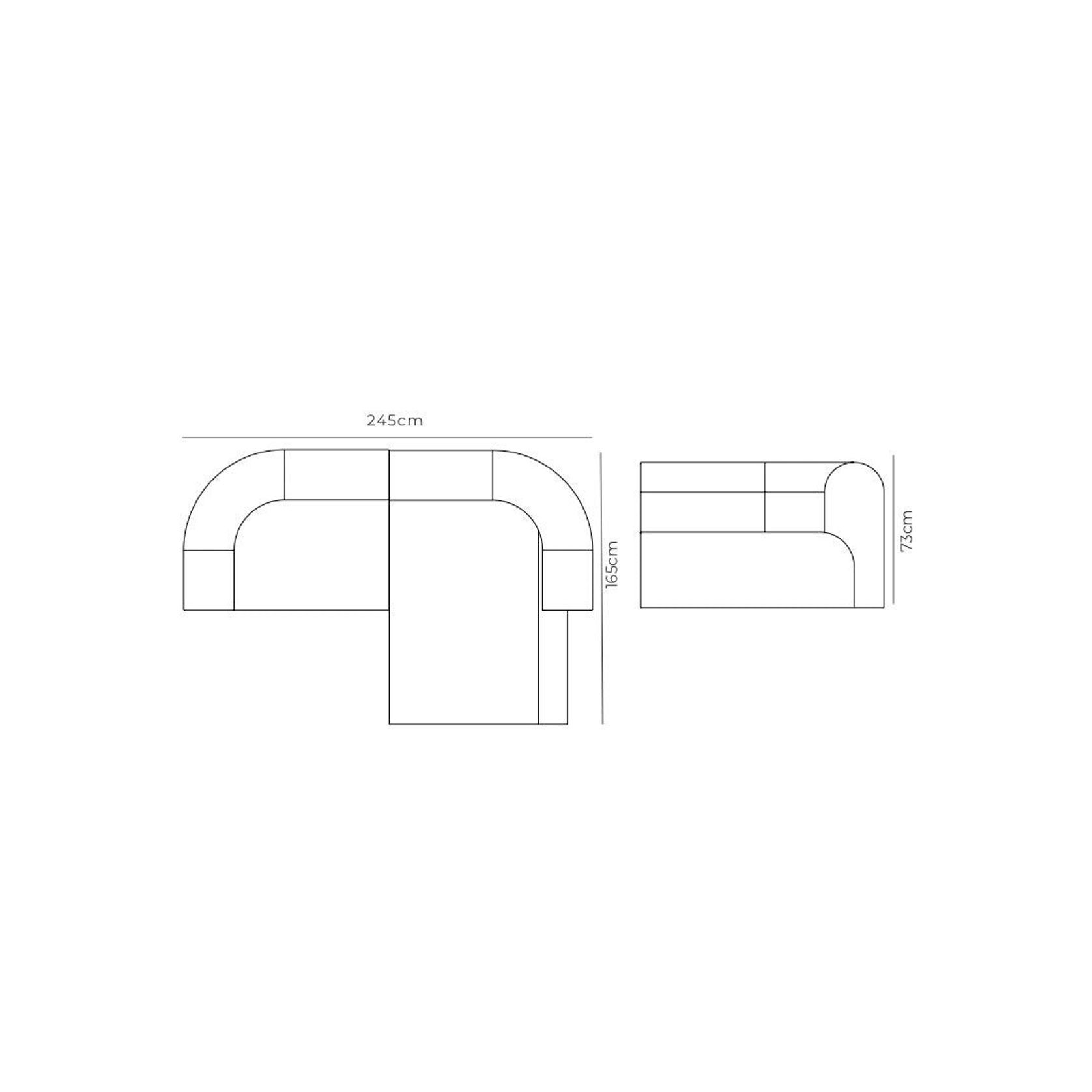 Berg 3 Seater RHF Chaise Sofa - Eden Leaf gallery detail image