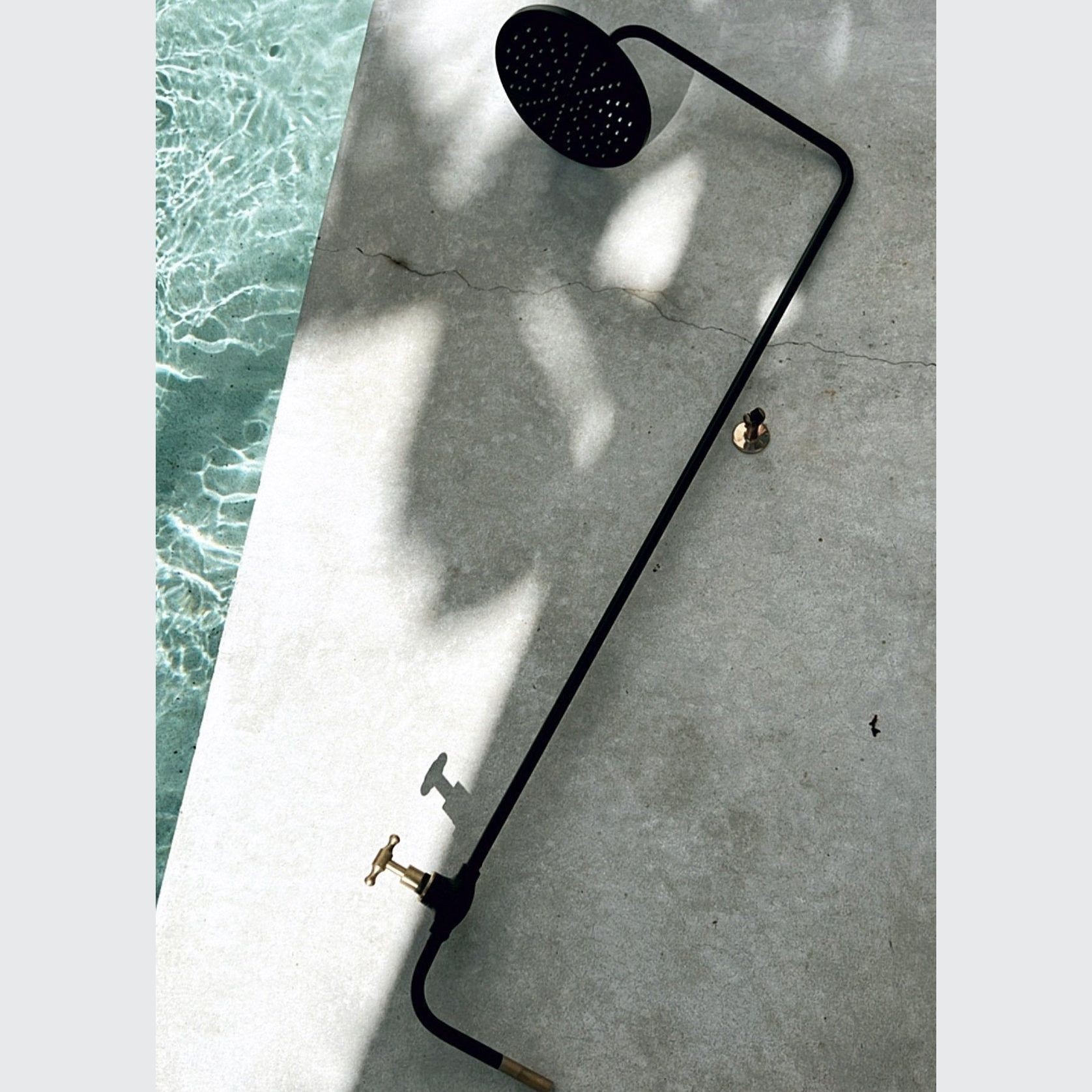 Bondi Wall Mount Outdoor Shower | Cold | Black gallery detail image