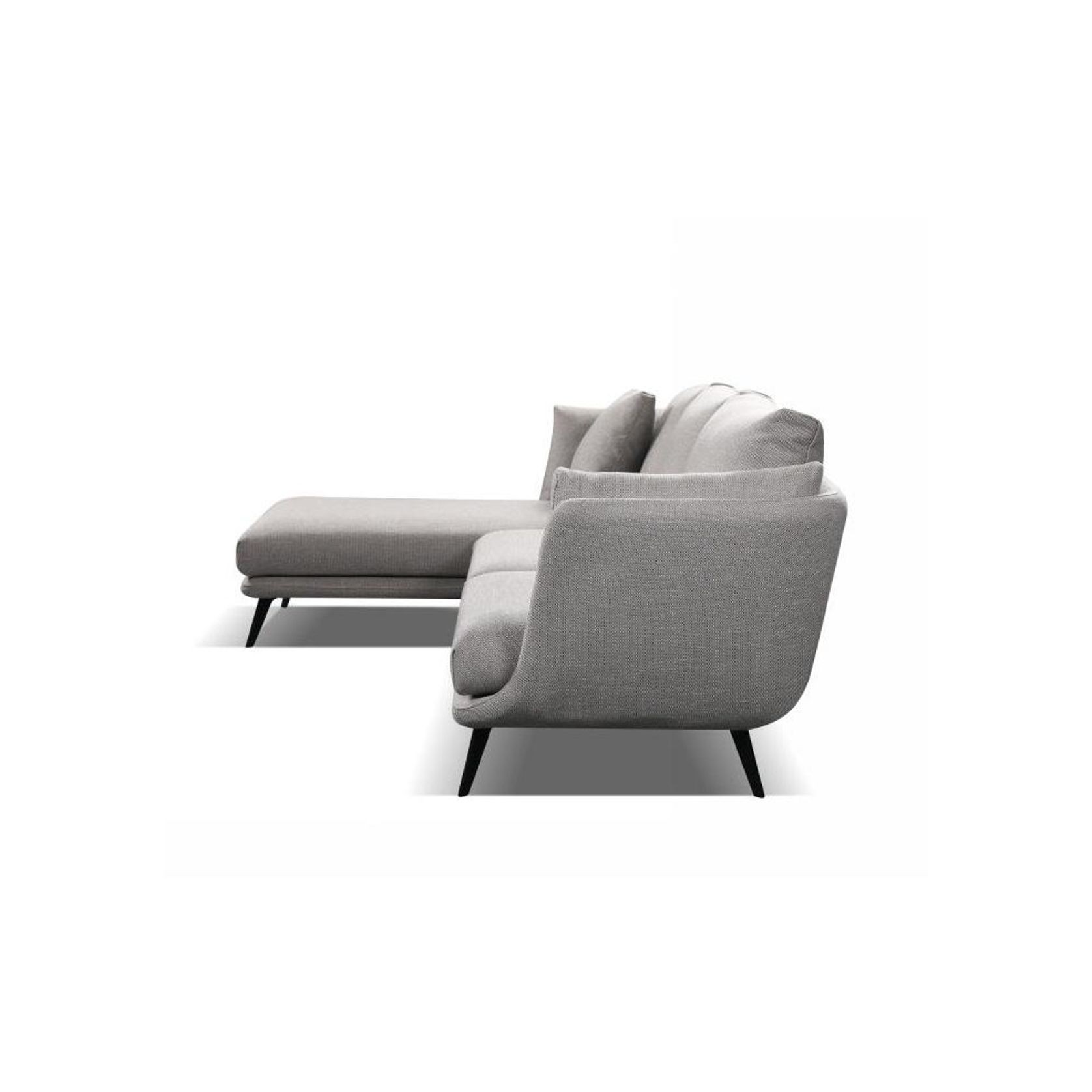 RANNI 3 Seater Sofa With Left Chaise - Warm Grey gallery detail image