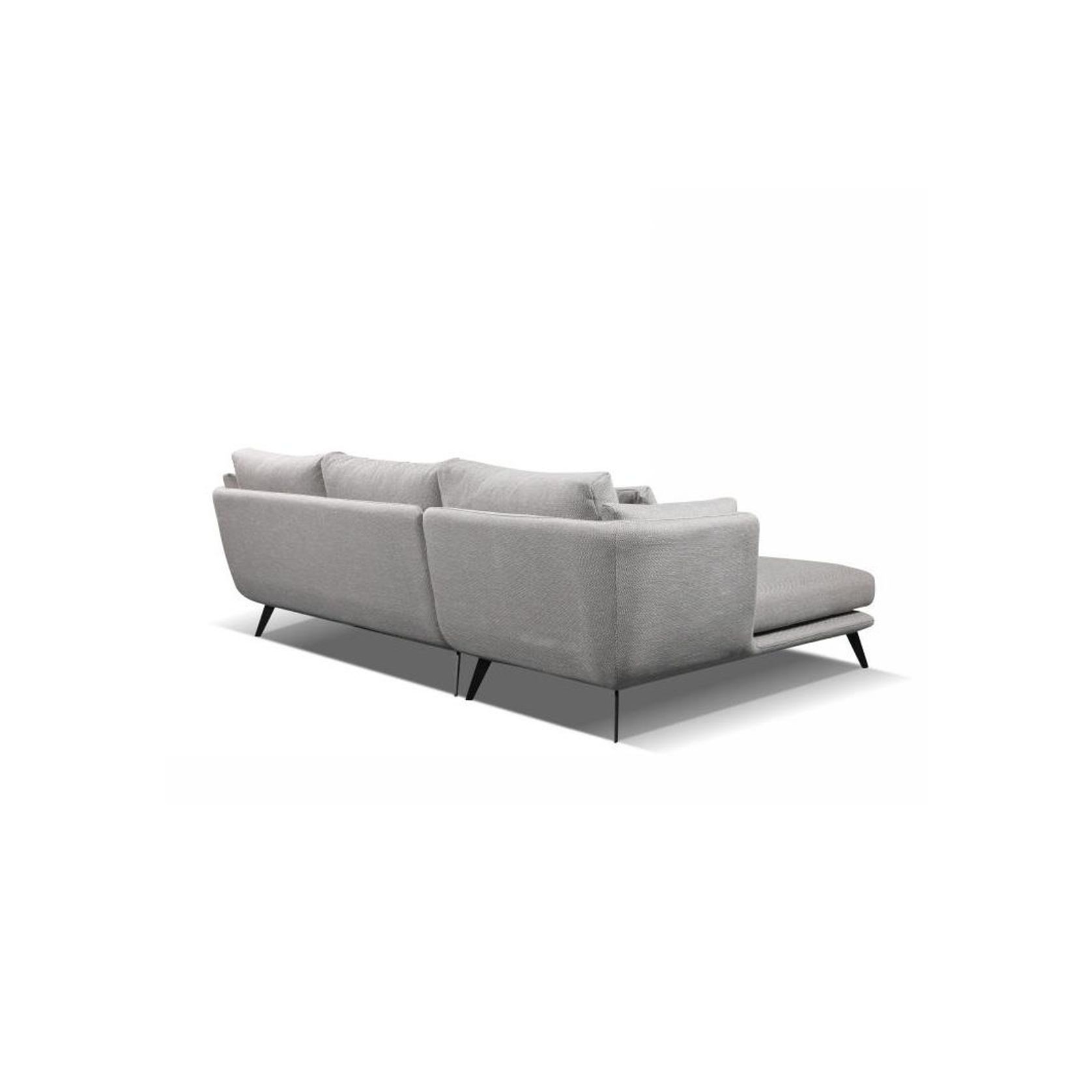 RANNI 3 Seater Sofa With Left Chaise - Warm Grey gallery detail image
