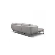 RANNI 3 Seater Sofa With Left Chaise - Warm Grey gallery detail image