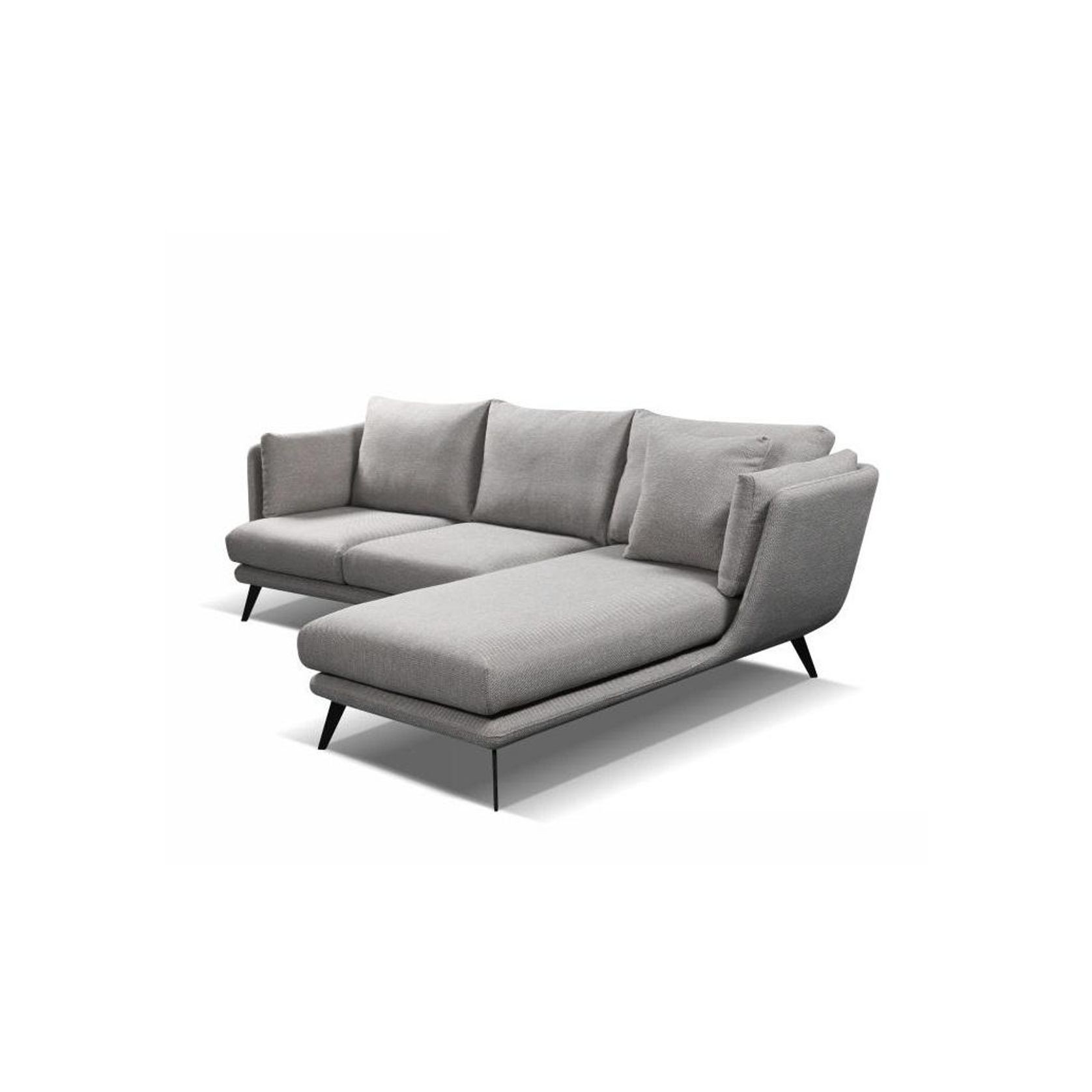 RANNI 3 Seater Sofa With Right Chaise - Warm Grey gallery detail image