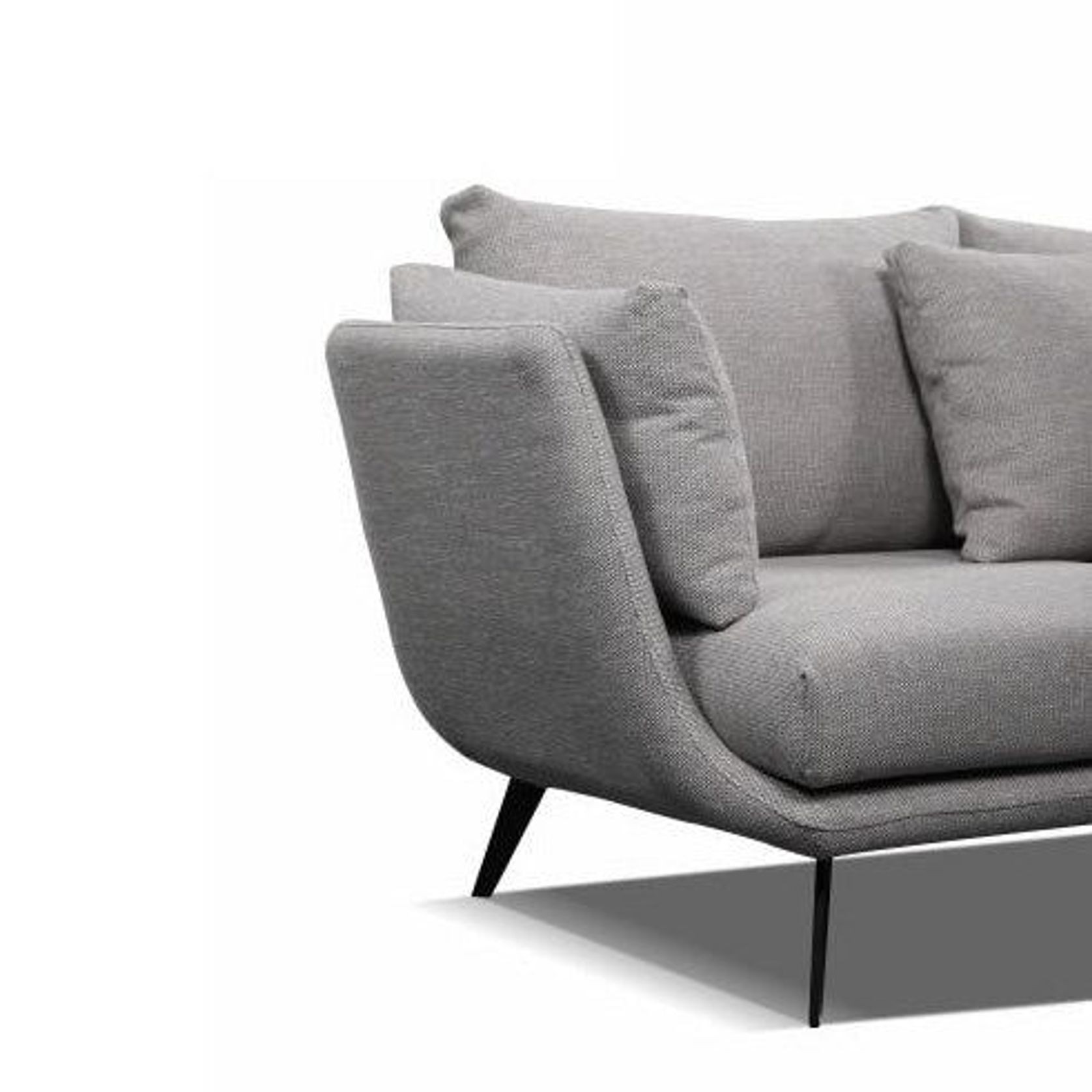 RANNI 3 Seater Sofa - Warm Grey gallery detail image