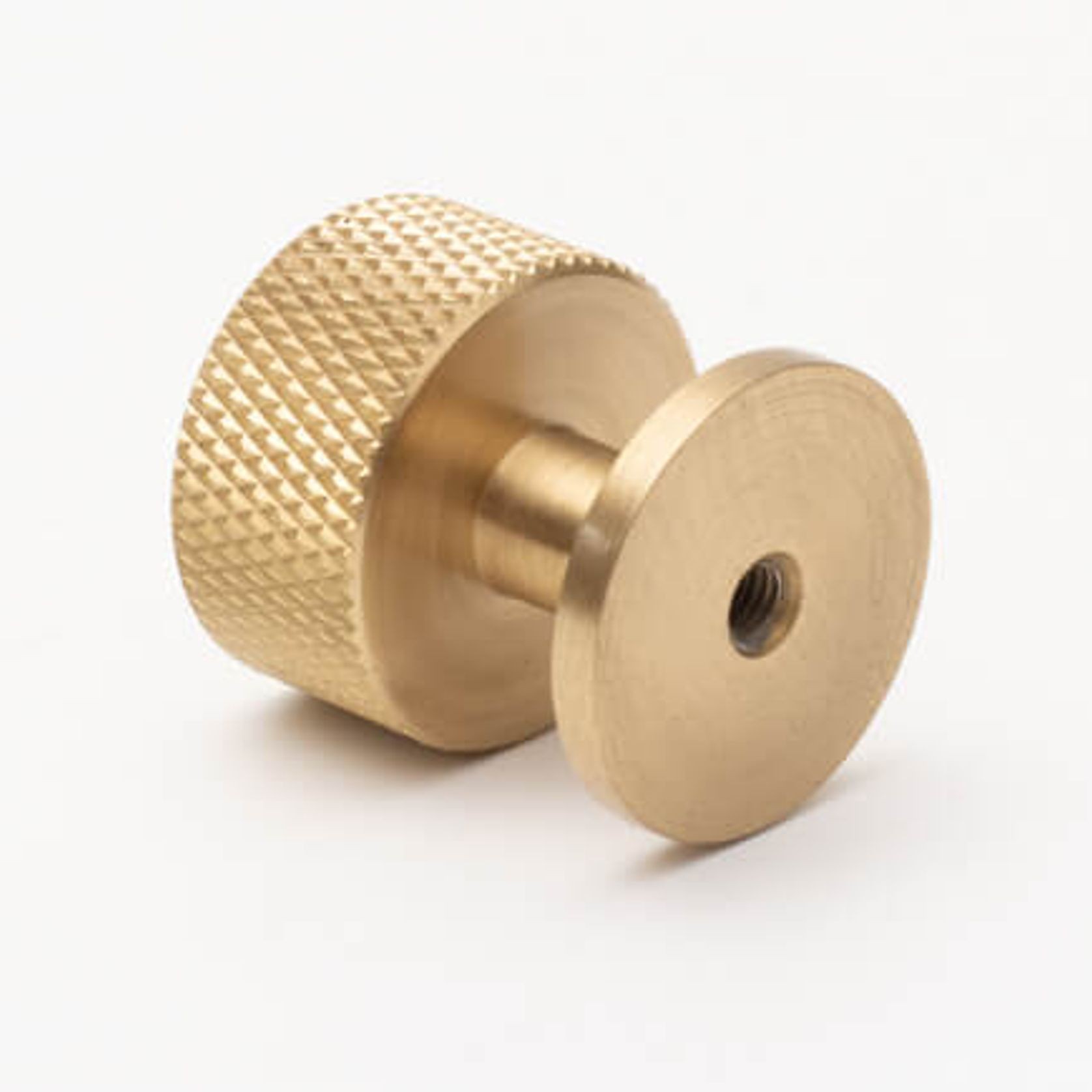 Solid Brass Knurled Kitchen Drawer Knobs gallery detail image