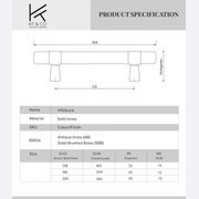 KT&CO Kitchen drawer handles Brushed brass/ Aged brass Mildura gallery detail image