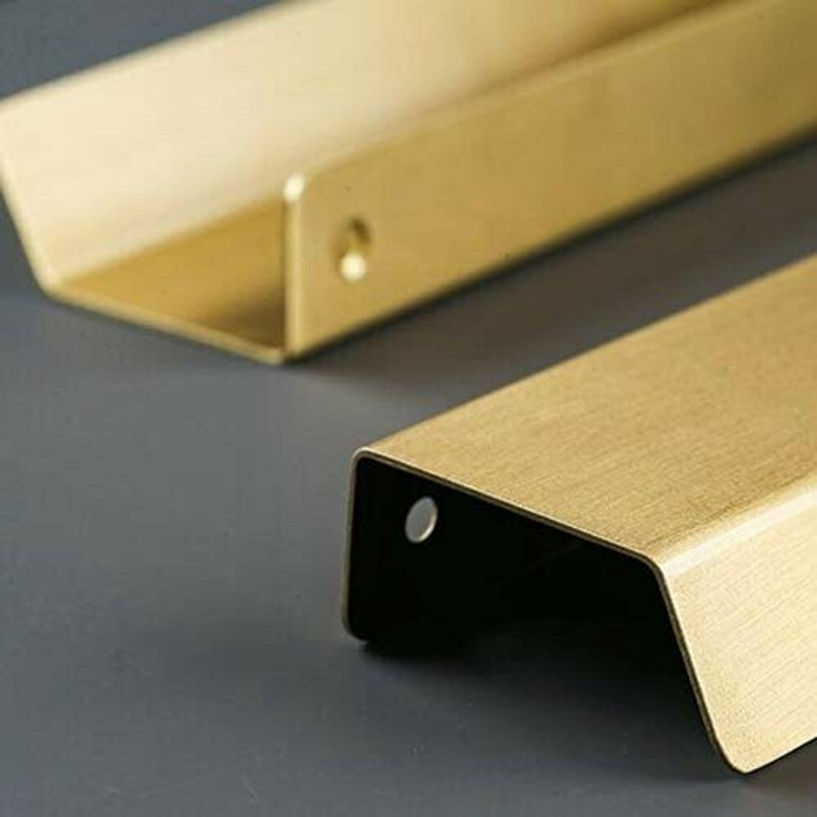 Jervis Bay Solid Brass Lip Pull Cabinet Handles gallery detail image