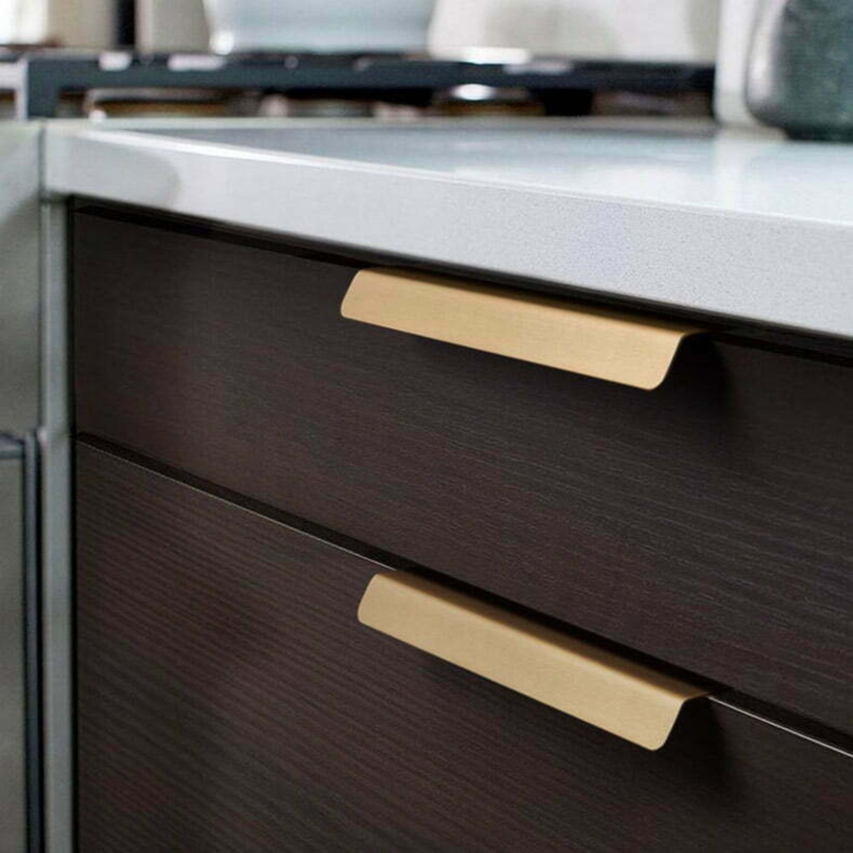 Jervis Bay Solid Brass Lip Pull Cabinet Handles gallery detail image