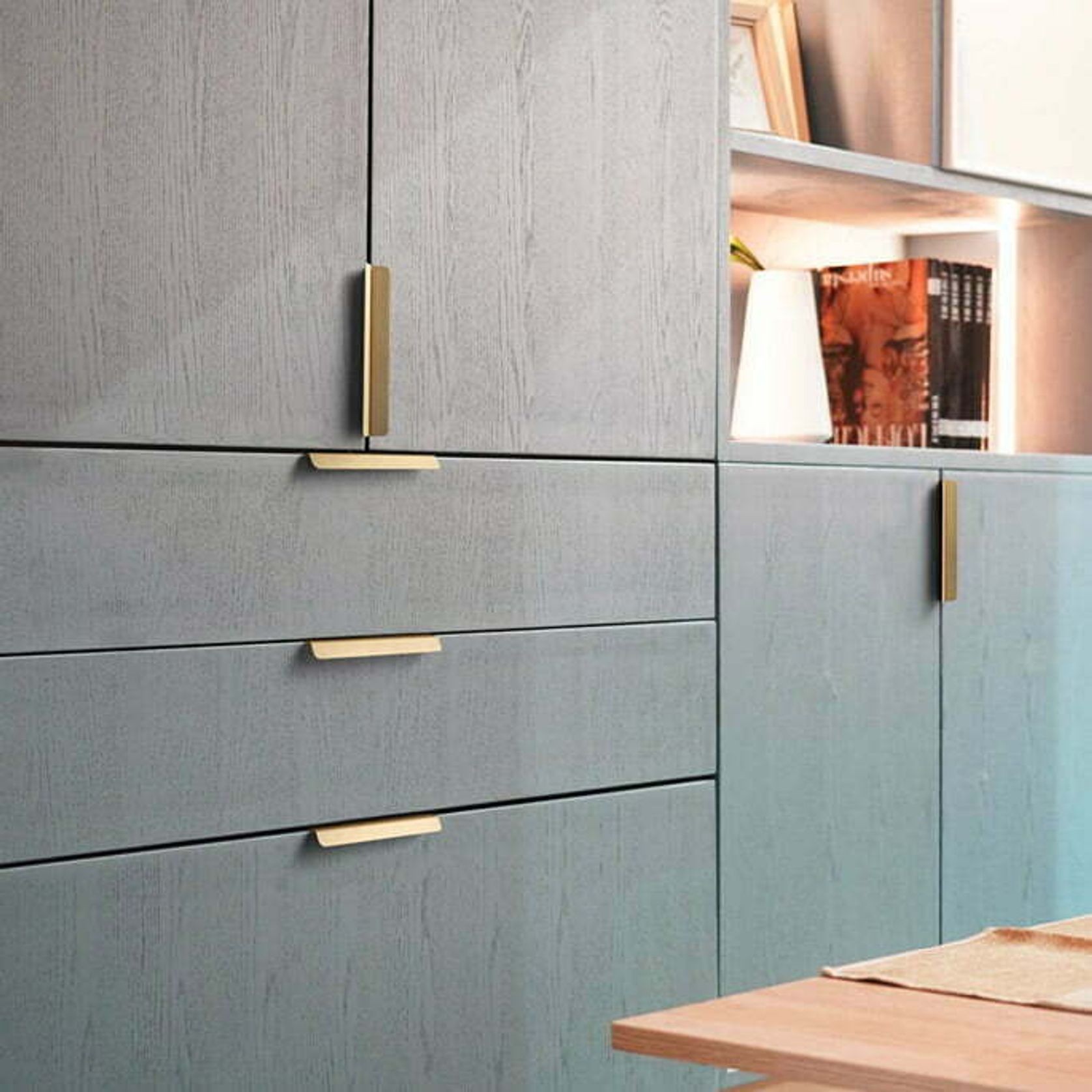 Jervis Bay Solid Brass Lip Pull Cabinet Handles gallery detail image
