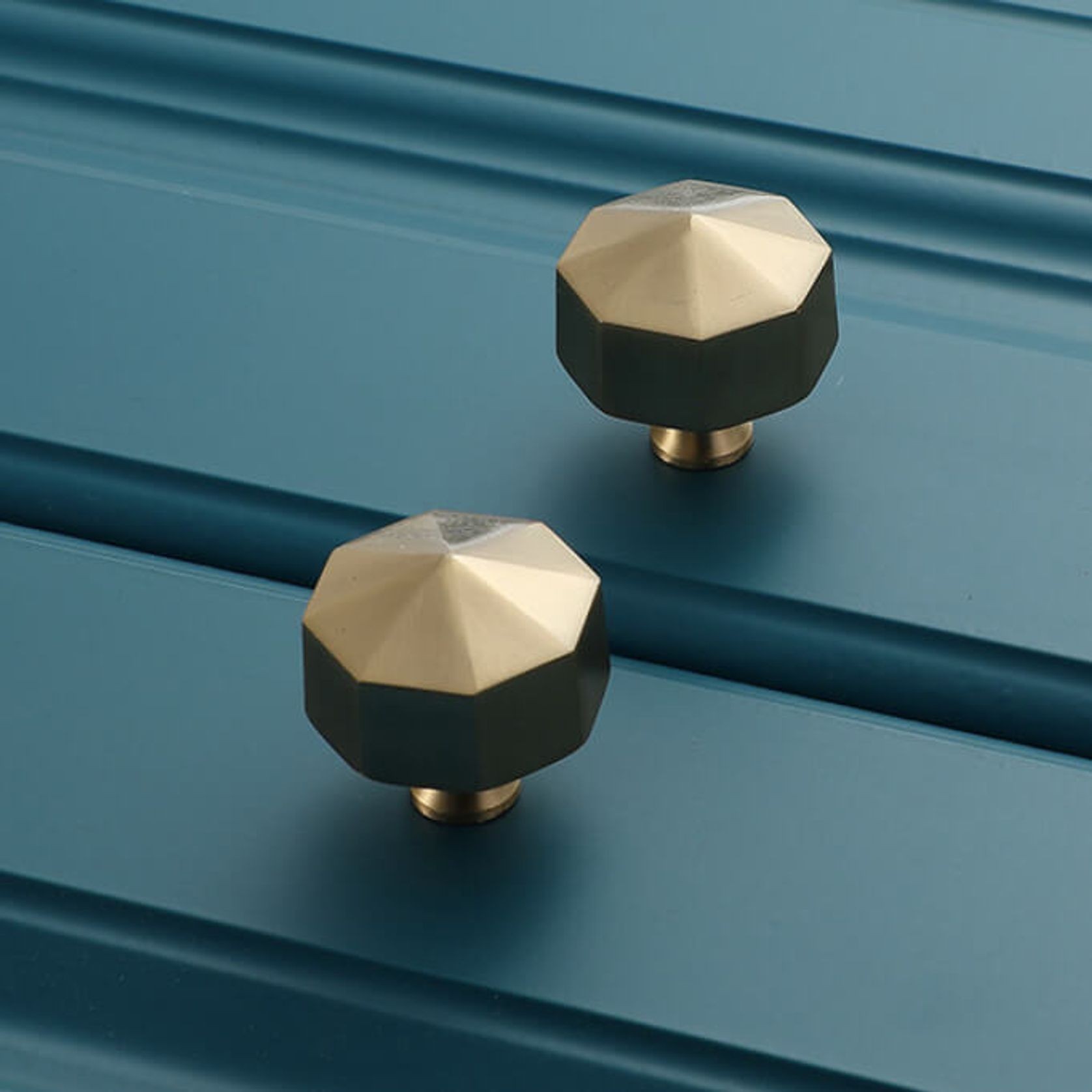 Octagon Solid Brass Cabinet Knobs gallery detail image